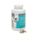 Vitamin supplement bottle for dogs with a white background