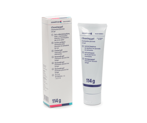 Covetus cleansing gel tube and packaging on a white background