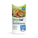 Dron tal cat worming treatment packaging with a cat illustration on a white background