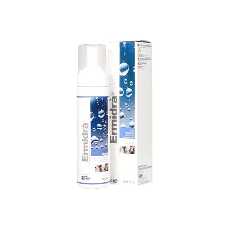 Ermidra bottle and packaging on a white background