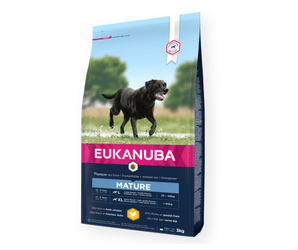 Eukanuba Thriving Large Mature Dry Food Fresh Chicken on white background