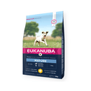 Eukanuba Thriving Small Mature Dry Food Fresh Chicken on white background