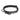 White background with a Halti Black Comfort Collar with a black plastic buckle and loop.