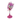 A pink Amy Rose from Sonic the Hedgehog cat toy accessory featuring a plush character head on a spring-mounted suction cup base, set against a plain white background.