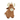 A plush Highland cow toy with a shaggy brown textured body, cream-colored horns and snout, and dark brown ears and hooves, shown on a plain white background.