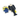 Two plush cat toys shaped like a Minion and Gru from Despicable Me, laid flat on a plain white background.