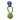 White background with an green rope ball with a long rope handle.