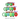 Three Happy Pet Very Hungry Caterpillar tugger dog toys in different sizes are displayed vertically on a white background, with text at the bottom stating 'Available in 3 sizes - 22cm, 40cm and 60cm'.