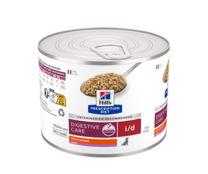 A can of Hill's Prescription Dilt Digestive Care wet cat food with chicken flavor, shown on a plain white background.