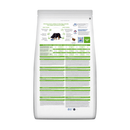 Back view of bag of Hills Prescription Diet Metabolic + Mobility dry food packaged in a white bag on white background.