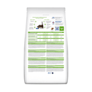 Back view of bag of Hills Prescription Diet Metabolic dry cat food with tuna packaged in a white bag on white background.