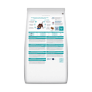 Back view of bag of Hills Prescription Diet T/D Dental Care dry cat food packaged in a white bag on white background.