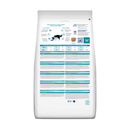 Back view of bag of Hills Prescription Diet T/D Dental Care dry food packaged in a white bag on white background.