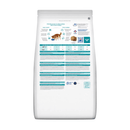 Back view of bag of Hills Prescription Diet T/D Mini Dental Care dry food packaged in a white bag on white background.