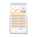 Back view of bag of Hills Prescription Diet U/D Urinary Care dry food packaged in a white bag on white background.