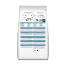 Back view of bag of Hills Prescription Diet W/D Diabetes Care dry food packaged in a white bag on white background.