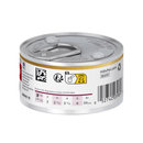 Back view of Hills Prescription Digestive Care Adult cat stew food tin on a white background. 