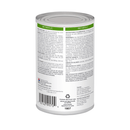 Back view of Hills Prescription Metabolic Adult dog food tin on a white background. 