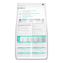 Back view of bag of Hills Science Plan cat dry food packaged in a white bag on white background.  