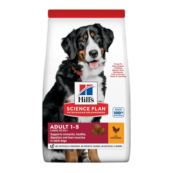 Hills Science Plan Large Adult Dry Dog Food Chicken on white background