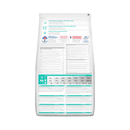 Back view of bag of Hills Science Plan dry dog food packaged in a white bag on white background.