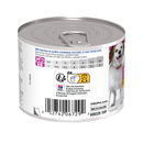 Back view of Hills Science Plan dog Perfect Weight tin on a white background. 