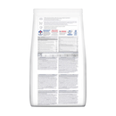 Back view of bag of Hills Science Plan kitten dry food packaged in a white bag on white background.