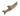 A House of Paws plush shark cat toy made of textured fabric, featuring a brown body, a light grey underside, and a small black embroidered eye, shown on a plain white background.