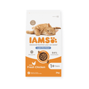 IAMS Dry Adult Light Sterilised Cat Food Fresh Chicken on white background