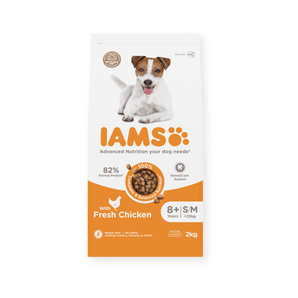 IAMS Dry Senior Dog Food Fresh Chicken (Small/Medium Breed)o nwhite background