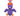 White background with a KONG purple plush duck dog toy with a orange beak and feet, attached to a cardboard backing.