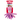 Pink stripy fabric Octopus Dog Toy with dark pink stripes and underside attached to a cardboard backing, pictured on a white background. 