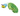 White background with a blue and yellow KONG Flingaroo Caterpillar cat toy attached to a green plush leaf.