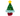 Fabric Christmas tree cat toy with a yellow star on top and red foil ball at the base.