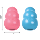 KONG Puppy Extra Small Sizing Chart against toy