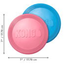 Assorted KONG flyers sizing guide