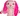 Close up of a pink soft fabric and rope rabbit KONG Dog Toy with a bight pink ears, nose and eyes, pictured on a white background. 