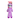 Pale purple soft fabric and rope sloth KONG Dog Toy with a blue eyes and purple feet attached to a cardboard backing, pictured on a white background. 