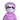 Close up of a Pale purple soft fabric and rope Sloth KONG Dog Toy with a blue eyes, pictured on a white background. 