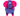 White background with a KONG Floofs Sherps Big Horn dog toy, the main body is made from purple sherpa with pink hooves and horns with stitched features.