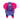 White background with a KONG Floofs Sherps Big Horn dog toy, the main body is made from purple sherpa with pink hooves and horns with stitched features.