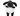 White background with a KONG Floofs Sherps Sheep dog toy, the main body is made from white sherpa with black legs and head with stitched features.