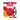 White background with a pack of one red KONG Stuff-a-Ball dog ball, pictured on the pack is a girl holding a Labrador dog. 