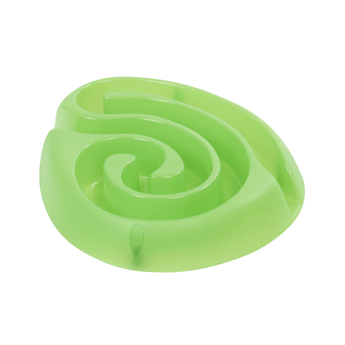 White background with a lime green Kruuse BUSTER DogMaze Mini, laying flat. 