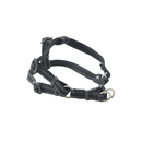 White background with a small BUSTER Reflective Mesh Step-in Harness with grey reflective thread strips. 