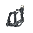 White background with a medium BUSTER Reflective Mesh Step-in Harness with grey reflective thread strips. 