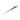 White background with a Kruuse syringe-type Tablet Introducer with a transparent outer layer and internal green plunger in a sideways position. 