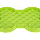 LickiMat SloDog Slow Feeder Plate green close up on a white background