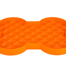 LickiMat SloDog Slow Feeder Plate orange close up on white background