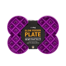LickiMat SloDog Slow Feeder Plate purple on white background